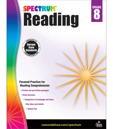 Cover of Spectrum Reading Workbook, Grade 8