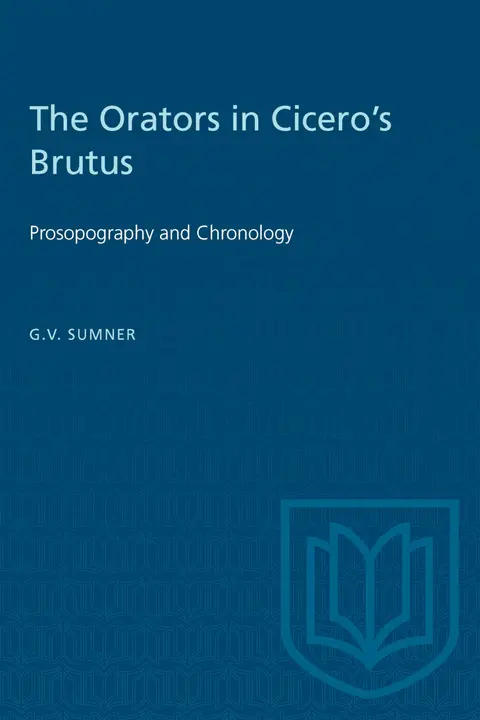 Cover of The Orators in Cicero's Brutus