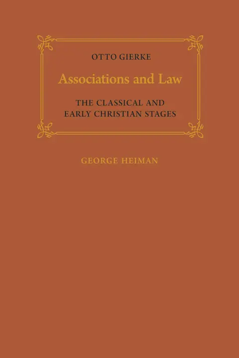 Cover of Associations and Law
