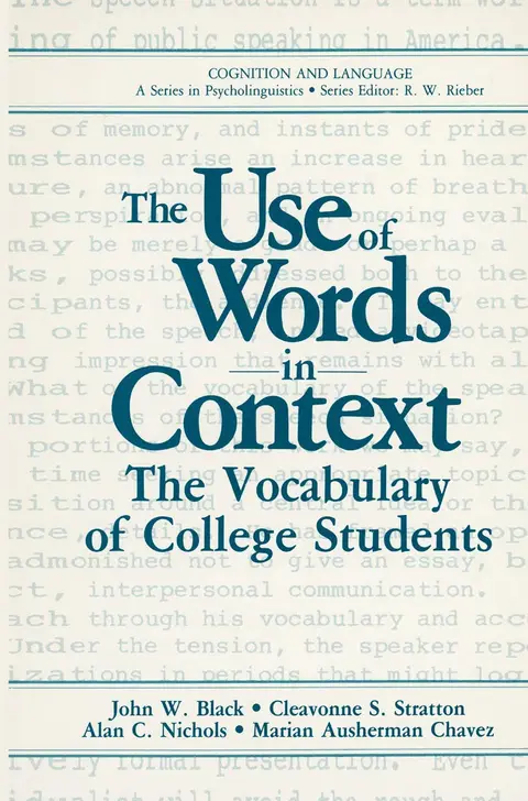 Cover of The Use of Words in Context