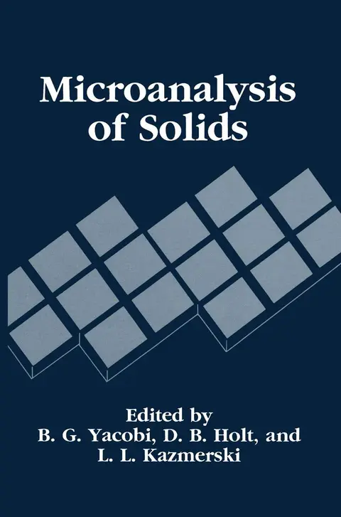 Cover of Microanalysis of Solids