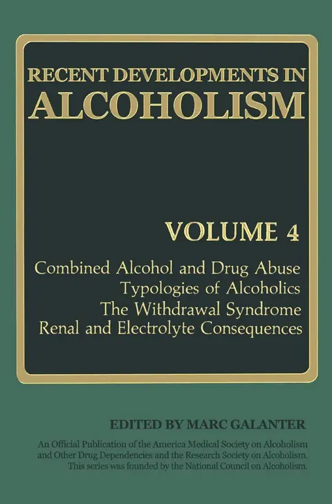Cover of Recent Developments in Alcoholism