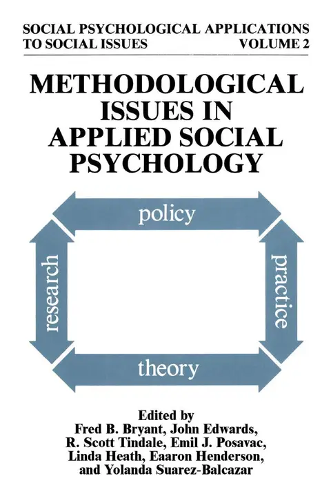 Cover of Methodological Issues in Applied Social Psychology