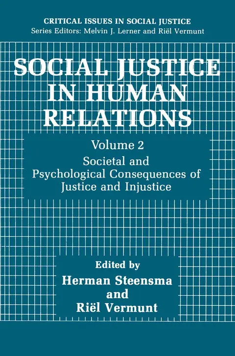 Cover of Social Justice in Human Relations Volume 2