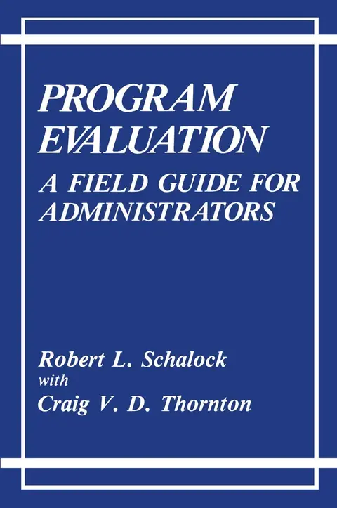 Cover of Program Evaluation