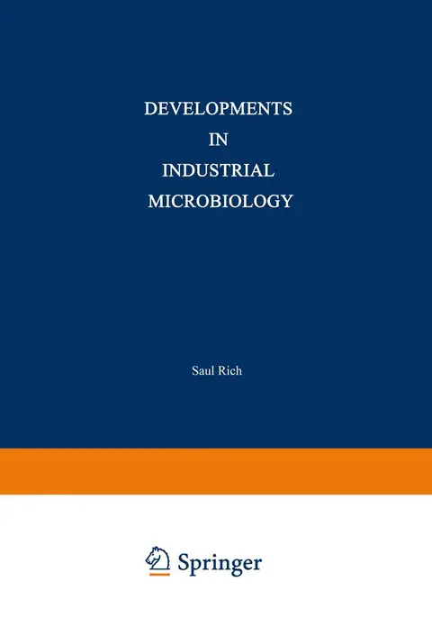Cover of Developments in Industrial Microbiology