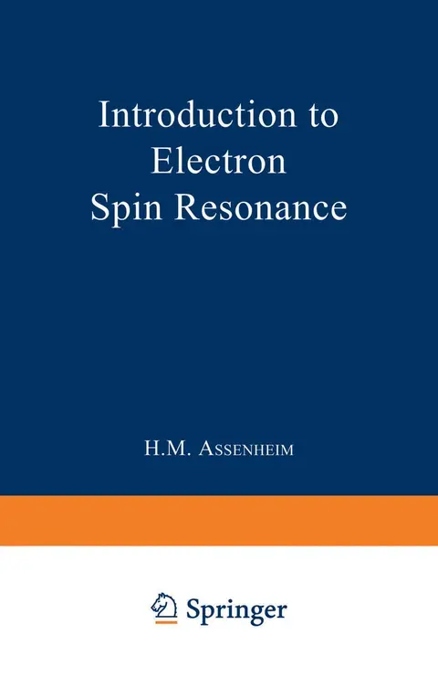 Cover of Introduction to Electron Spin Resonance