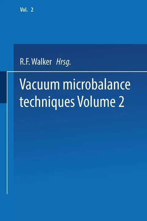 Cover of Vacuum Microbalance Techniques