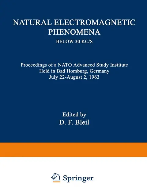 Cover of Natural Electromagnetic Phenomena Below 30 Kc/S