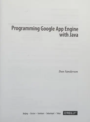 Cover of Programming Google App Engine with Java