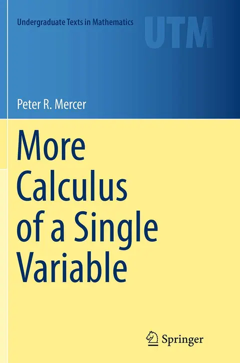 Cover of More Calculus of a Single Variable
