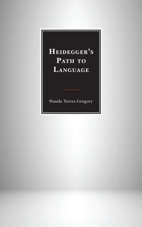 Cover of Heidegger's Path to Language