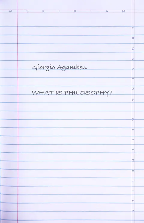 Cover of What Is Philosophy?