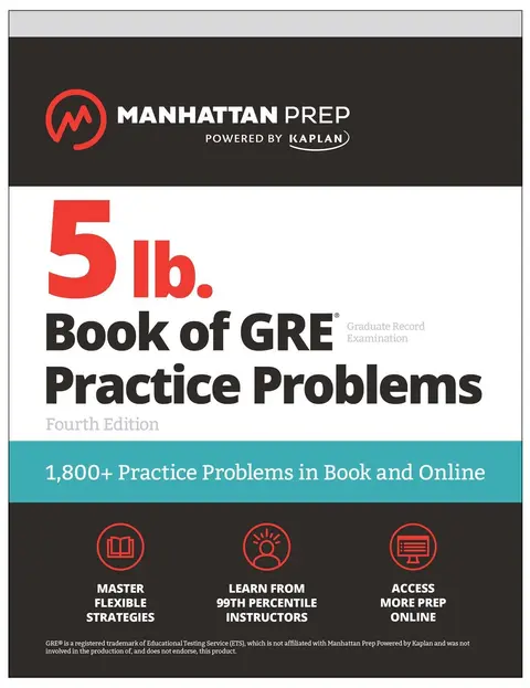 Cover of 5 lb. Book of GRE Practice Problems, Fourth Edition