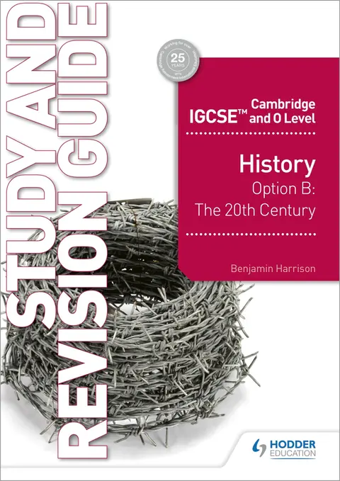 Cover of Cambridge IGCSE and O Level History Study and Revision Guide