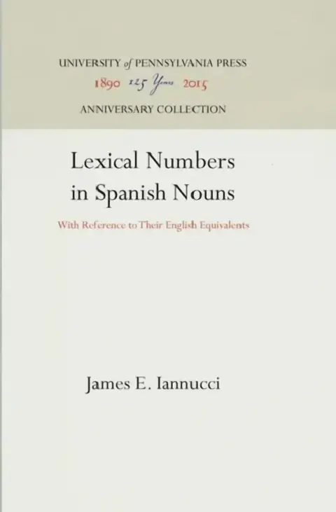 Cover of Lexical Numbers in Spanish Nouns