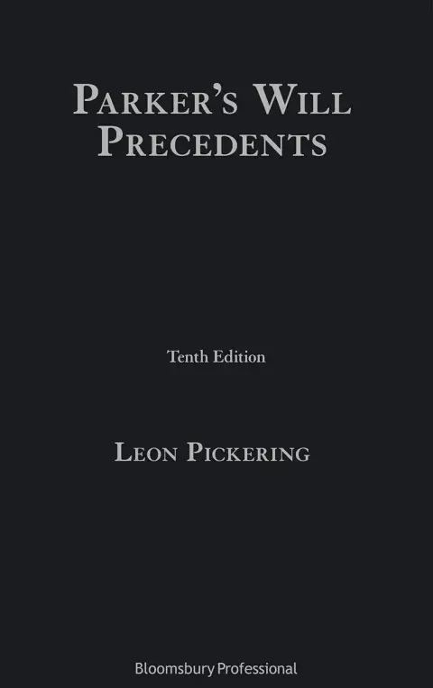 Cover of Parker's Will Precedents