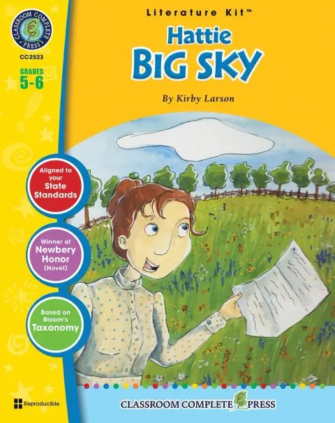 Cover of Hattie Big Sky - Novel Study Guide Gr. 5-6 - Classroom Complete Press