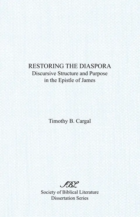 Cover of Restoring the Diaspora