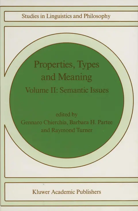 Cover of Properties, Types and Meaning