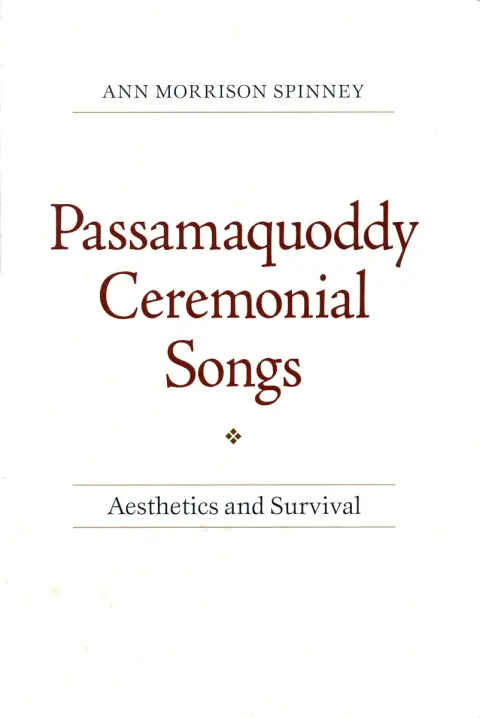 Cover of Passamaquoddy Ceremonial Songs
