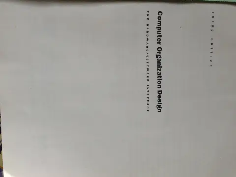 Cover of Computer Organization and Design