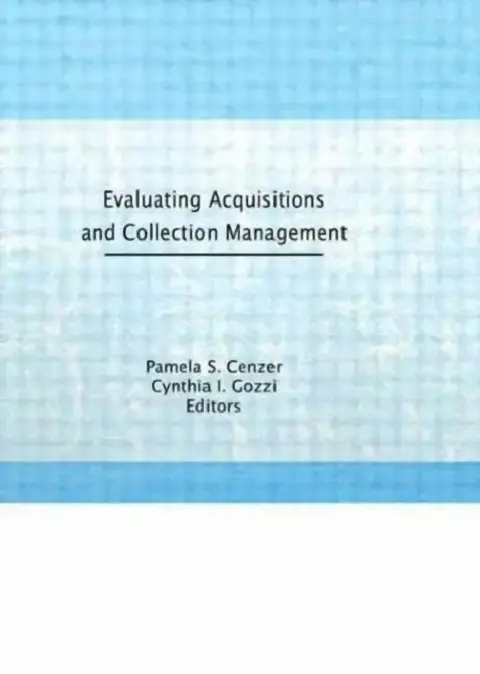 Cover of Evaluating Acquisitions and Collection Management