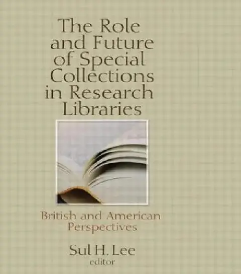 Cover of The Role and Future of Special Collections in Research Libraries