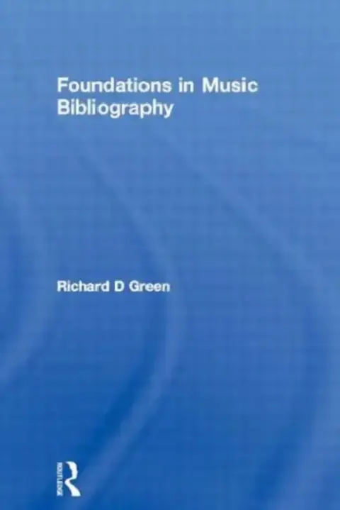 Cover of Foundations in Music Bibliography