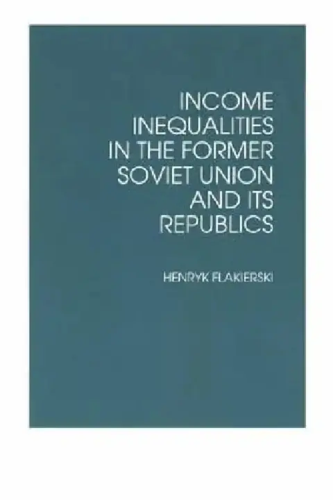 Cover of Income Inequalities in the Former Soviet Union and Its Republics