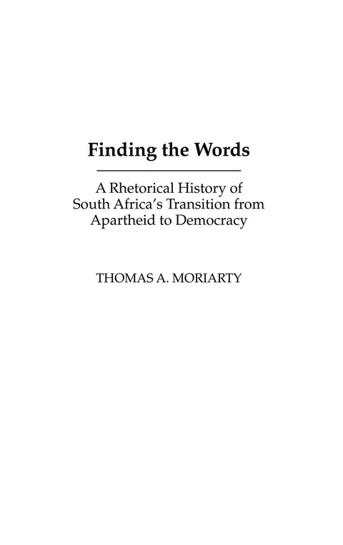 Cover of Finding the Words