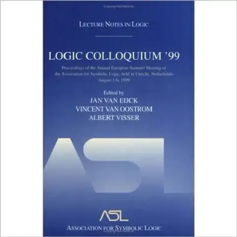 Cover of Logic Colloquium '99