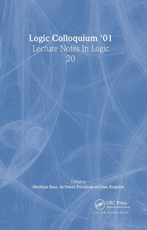 Cover of Logic Colloquium '01