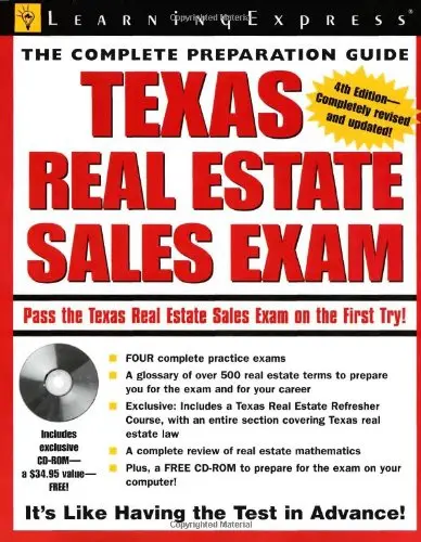 Cover of Texas Real Estate Sales Exam