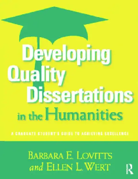 Cover of Developing Quality Dissertations in the Humanities