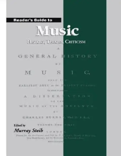 Cover of Reader's Guide to Music