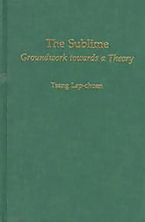 Cover of The Sublime – Groundwork towards a Theory