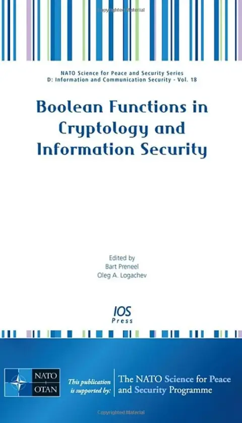 Cover of Boolean Functions in Cryptology and Information Security