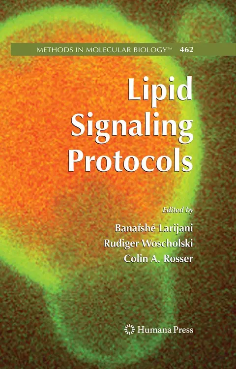 Cover of Lipid Signaling Protocols