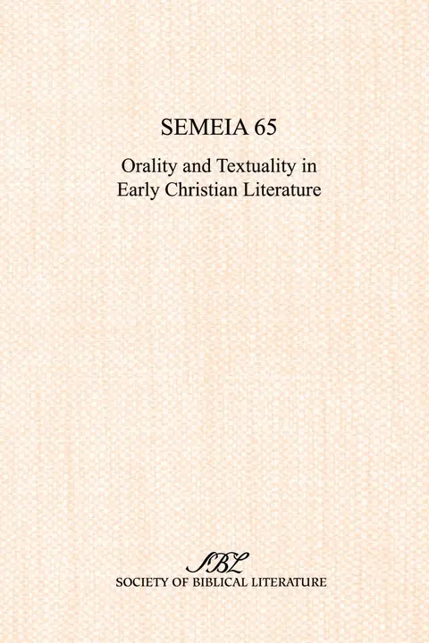 Cover of Semeia 65