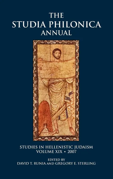 Cover of The Studia Philonica Annual, XIX, 2007
