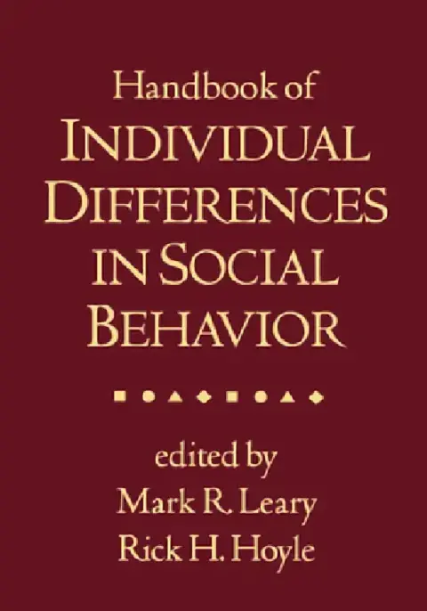 Cover of Handbook of Individual Differences in Social Behavior
