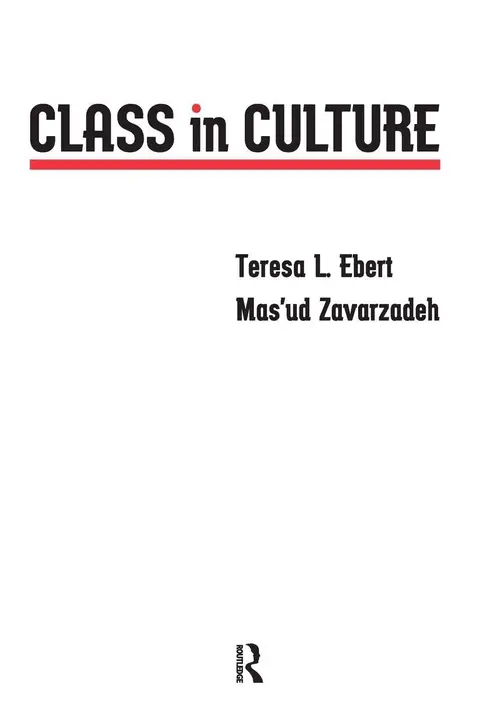 Cover of Class in Culture