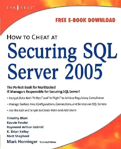 Cover of How to Cheat at Securing SQL Server 2005