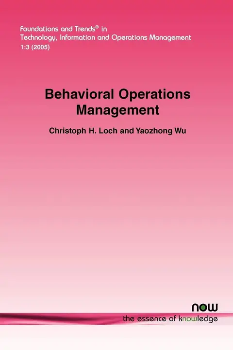 Cover of Behavioral Operations Management
