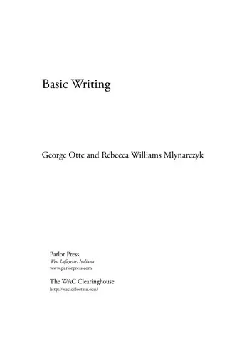 Cover of Basic Writing