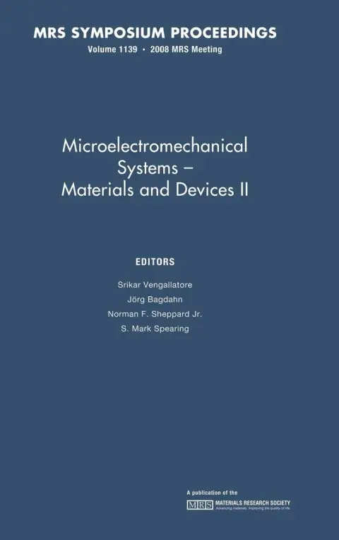Cover of Microelectromechanical Systems