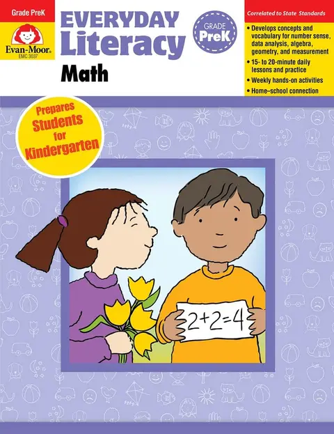 Cover of Everyday Literacy Math, Grade PreK