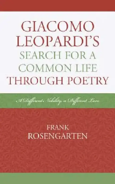 Cover of Giacomo Leopardi's Search For A Common Life Through Poetry