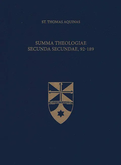 Cover of Summa Theologiae Secunda Secundae, 92-189